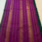 Deep emerald green Kanchipuram Butta saree folded view — Idam Living