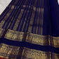 Violet blue arakku red kanchipuram rettapet – Idam Living Pure Silk Kanchipuram saree