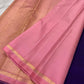 Violet and Gold Handwoven Pure Silk Kanjeevaram Saree with Gandaberunda Butta and Rettapet Border