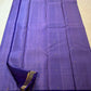 Lavender Violet Handwoven Pure Silk Kanchipuram Korvai Saree with Petite Zari Border