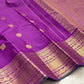 Violet Handwoven Pure Silk Kancheepuram Saree with Zari Kattam Body and Kamalam Butta Varisaipet Border