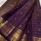 Violet Zari Kattam Pure Silk saree