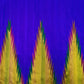 Green pink and gold ettukol border close-up on vivid blue Kanchipuram pure silk saree — Idam Living