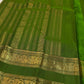 Vivid Leaf Green Handwoven Pure Silk Kanchipuram Saree with Rettapet Mayil Zari Border