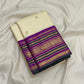 Royal Purple Kanjivaram broad border with intricate antique gold zari motifs
