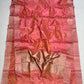 Border detail of Peach Ember Pure Silk Chanderi Saree