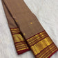 Warm Sand Beige Pure Silk KanchiPattu Zari Kattam Saree - body detail