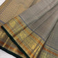 Warm Sand Beige pure silk Kanchipuram saree — vairaoosi, full drape