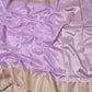 Wisteria lavender handwoven Pattu Silk Chanderi saree with parrot buttas
