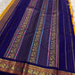 Canary Yellow and Violet Korvai Kanchi Pattu Silk Saree with Maanga Butta and Yaanai Border