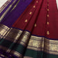 Yaanai motifs in arched gold-zari registers along the Kanchipuram border.