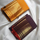 Turmeric Yellow pure silk Kanjivaram saree with rich antique-gold zari weaving.