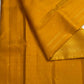 Close-up of small zari border on manjal turmeric gold Kanjivaram saree