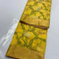 Yellow and green woven handloom Chanderi silk saree