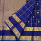 Deep Blue Pure Silk Kanjeevaram saree with Kamalam and Annam gold zari border