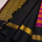 Zari Kattam Kancheepuram saree — antique-gold zari elephant-band border detail